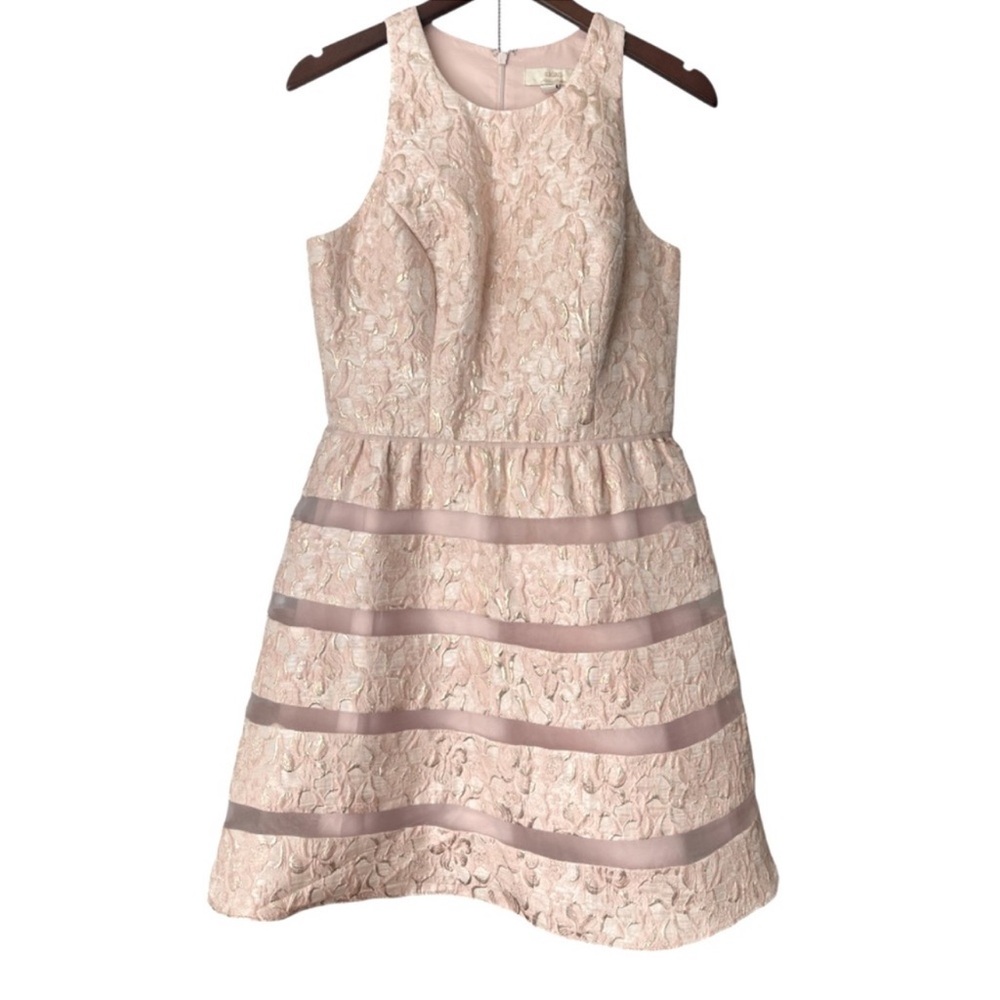 Aidan by Aidan Mattox Blush Lace Fit & Flare Party Dress Size 10